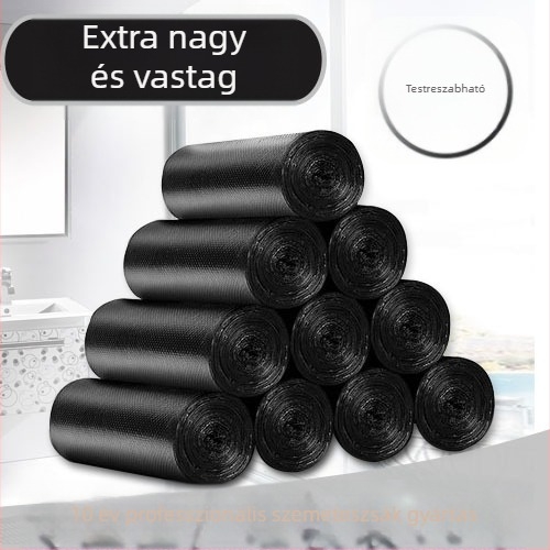Fekete háztartási szemeteszsákok 50×60 cm, tekercsben, perforált, extra vastag, 120 db