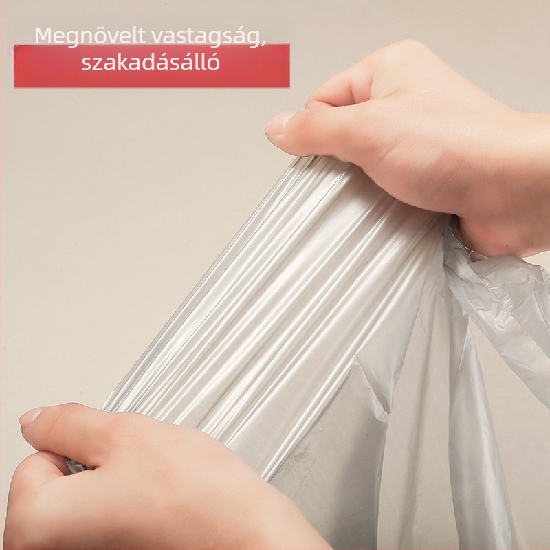 Jie Cheng háztartási vastagított, nagy méretű konyhai szemeteszsák acél szalaggal, egyszer használatos, 20 darabos csomag