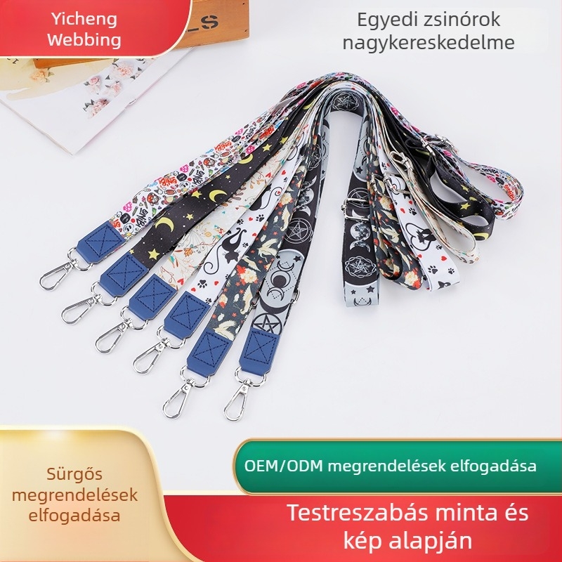 Kétoldalas karikatúra azonosító kártya lanyard, leválasztható csattal és telefonnyakpánttal