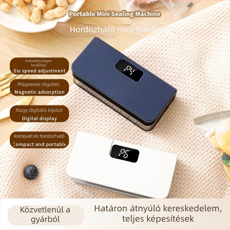 Mini újratölthető záró készülék, hordozható kávézáró, kézi nyomású teához és nassolnivalókhoz