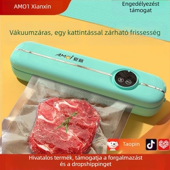 Xiaxin otthoni használatra szánt vákuumzáró készülék – kompakt, automata, száraz és nedves élelmiszerekhez