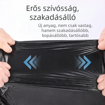 Fekete megerősített szemeteszsákok szállodai tisztításra és ingatlan-karbantartásra, extránagy méret