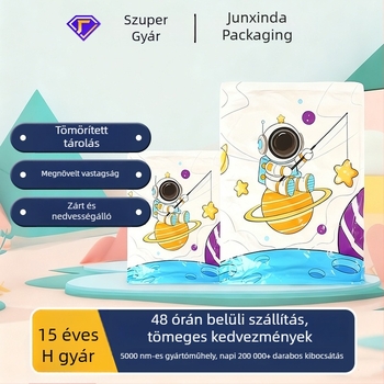 Nagy méretű vákuum-tároló tasak, vastagított, helytakarékos tároláshoz és költöztetéshez