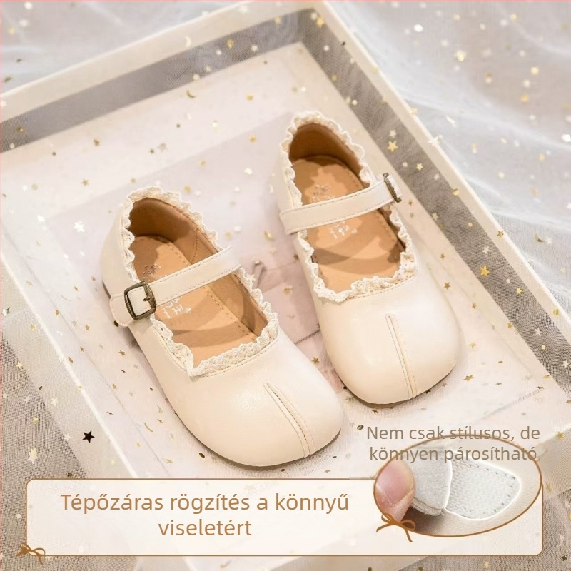 Gyerekeknek hercegnő cipő, puha talp, Velcro-zárás, lányoknak, 2026 tavasz–ősz