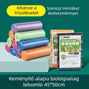 13 gallonos biológiailag lebomló szemeteszsákok, háztartási használatra, vastagított, környezetbarát, egyszer használatos