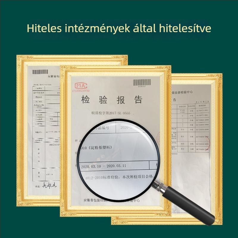 13 gallonos biológiailag lebomló szemeteszsákok, háztartási használatra, vastagított, környezetbarát, egyszer használatos