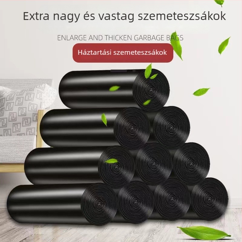 Új anyagból készült, vastagított színes perforált szemeteszacskók folytonos tekercsen
