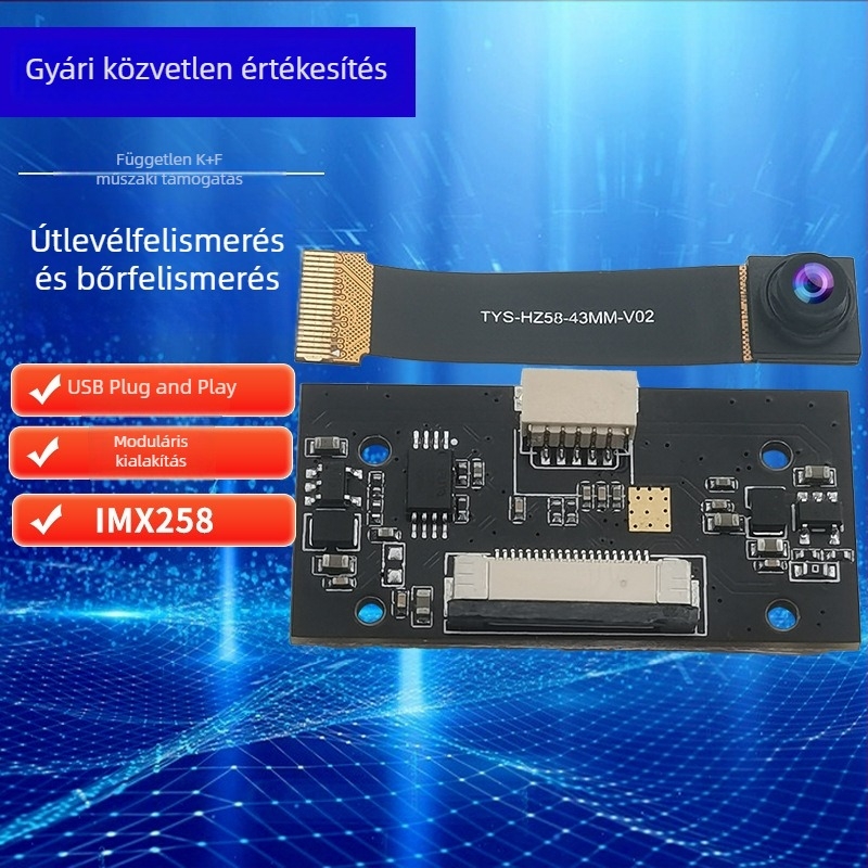 4K IMX258 dokumentumkamera útlevél-azonosítással – all-in-one reklámrendszer, USB kamera modul FPC felosztással