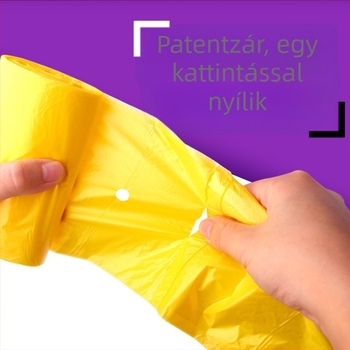 E-Clean szemeteszsákok könnyen téphetők, sík szájú, köthetők, egyszer használatos, vastag és tartós