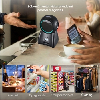 1D/2D vonalkód olvasó pisztoly platformokhoz – USB interfész