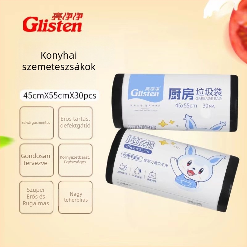 Bright and Clean vastagított konyhai szemeteszsákok, szúrásálló, egyszer használatos műanyag tasakok