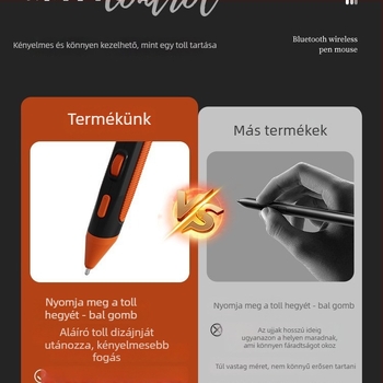 Promi Type-C Bluetooth vezeték nélküli toll alakú egér, 2 az 1-ben PPT oldalváltó tollal, asztali számítógéphez és noteszgéphez