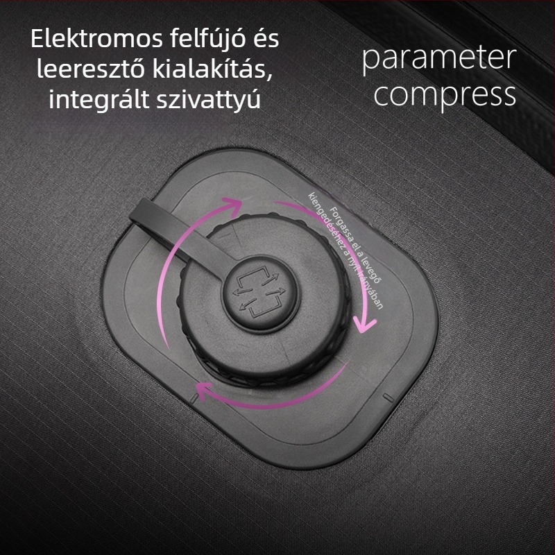 Utazáshoz tervezett elektromos vákuumtároló zsák ruhákhoz, pumpával ellátott tömörítő zsák, nedvességálló és légmentesen záró poggyász rendező