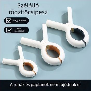 Nyom nélküli, csúszásmentes szárító klipsz háztartási használatra, szélálló, multifunkciós műanyag ruhaklip