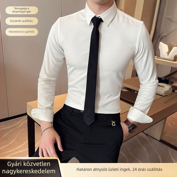 7XL férfi hosszú ujjú ing, tavasz–nyár, brit stílus.