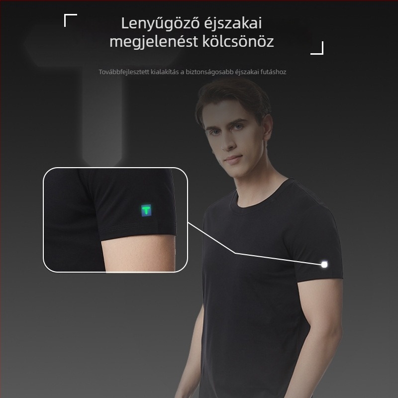 Fehér férfi póló, 95% pamut, rövid ujjú, kerek nyakú, egyenes szabású, vízálló és foltálló
