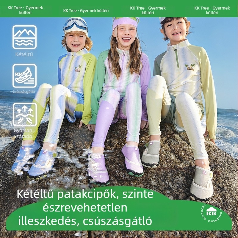 Kocotree Gyerekeknek Vízi Cipő – Folyómenti Túrákhoz, Gyorsan Száradó, Légáteresztő, Csúszásmentes Talp, Zárt Orr