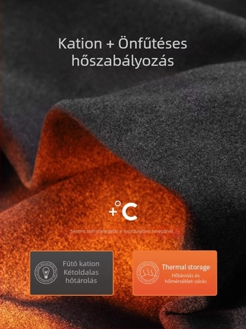 Férfi félmagas galléros term fleece hosszú ujjú aláöltözet póló állatmintás hímzéssel