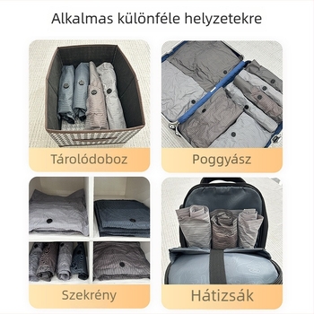 DOV kézi tekercselésű vákuum-tároló zacskók ruházathoz, vastag anyagú, utazásokhoz és költözésekhez