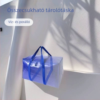 Nagy kapacitású ruhaszállító és paplan tároló táska vastag szövésű anyagból, költöztetésre és utazásra