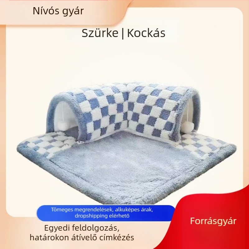 Macska alagútfészek - zárt menedékház minden évszakra, télen melegen tartja a macskákat