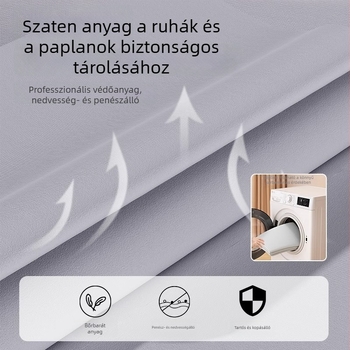 Átlátszó paplan-tömörítő táska fogantyúval – hordozható otthoni rendező