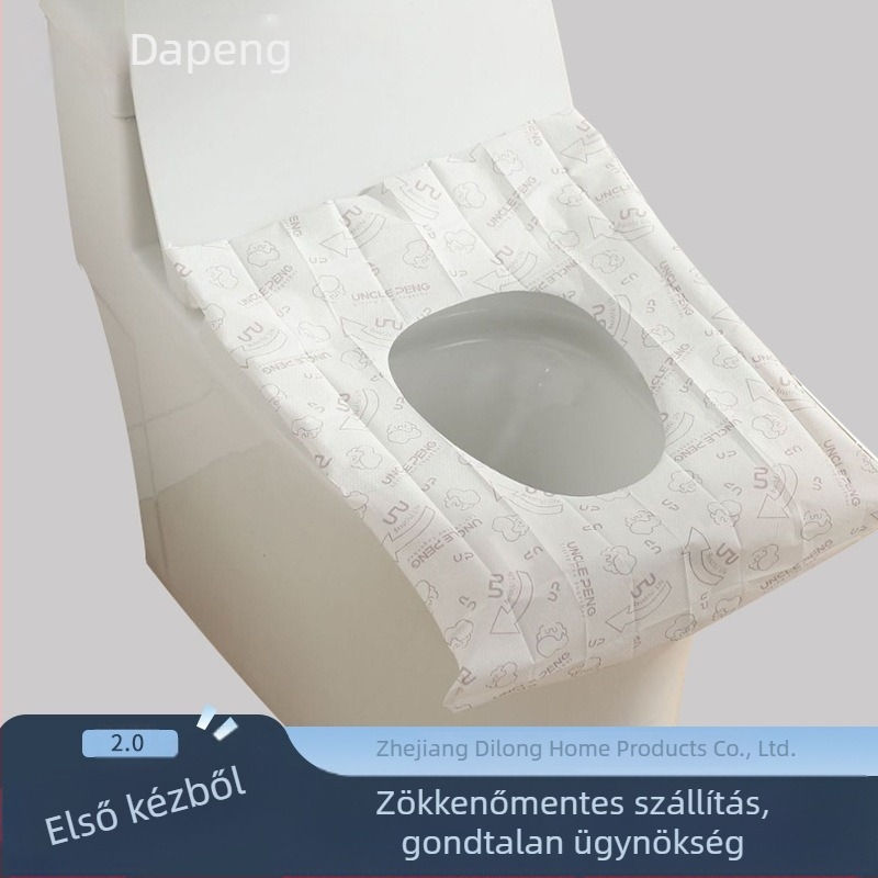 Egyszer használatos vécéfedő készlet, nem szövött anyagból, vízálló, utazásokhoz és szállodákhoz