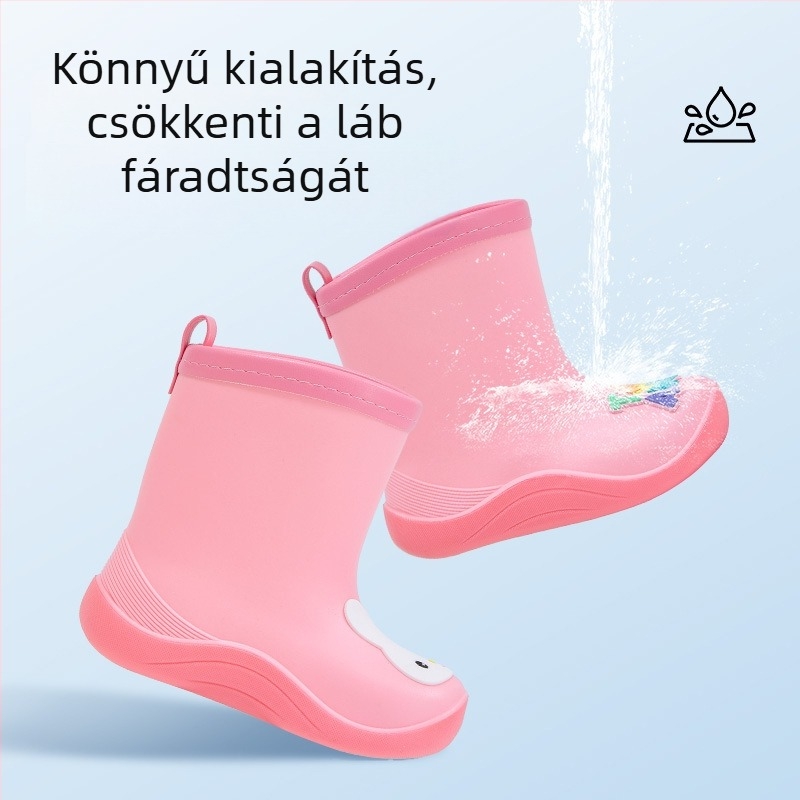 TARANIS gyerek esőcsizma, új modell, négy évszakos, puha talpú, csúszásmentes, uniszex