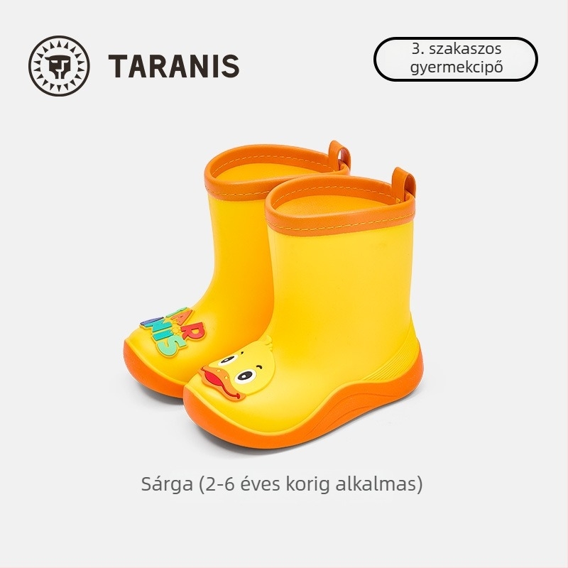 TARANIS gyerek esőcsizma, új modell, négy évszakos, puha talpú, csúszásmentes, uniszex