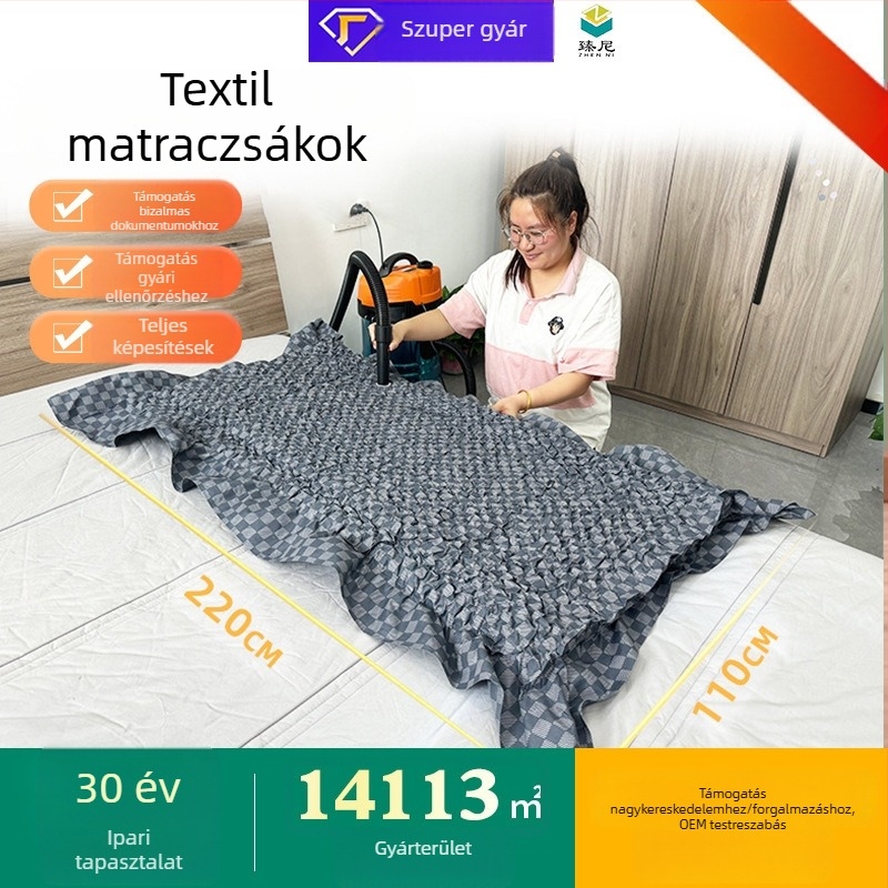 Oxford szövet matrac taska latex tasakkal, vákuumos tároló, kompressziós tasak a helytakarékos csomagoláshoz, zárás