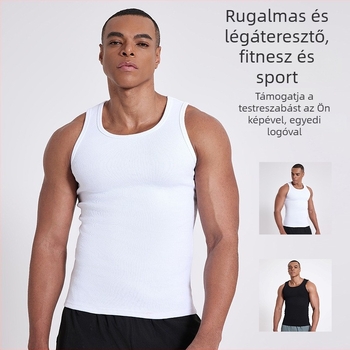 Férfi sportos ujjatlan mellény karcsú szabásban, testreszabható logóval