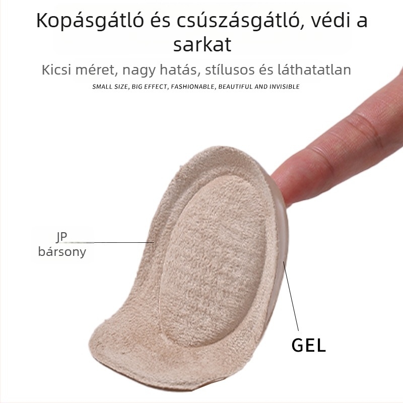 Láthatatlan gél talpbetét a magasság növeléséhez, csúszásmentes sarokpárna, ütéscsillapító fél-talp, duplán sűrű sarok alátámasztás