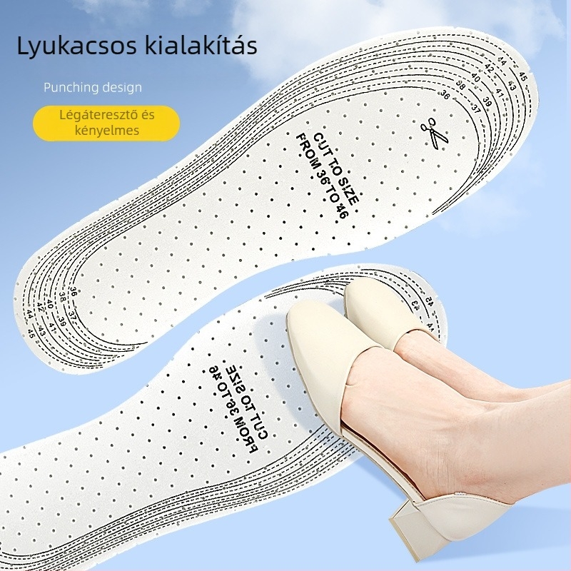 Latex talpbetét sportcipőkhöz, légáteresztő, perforált, uniszex, nyári kényelem