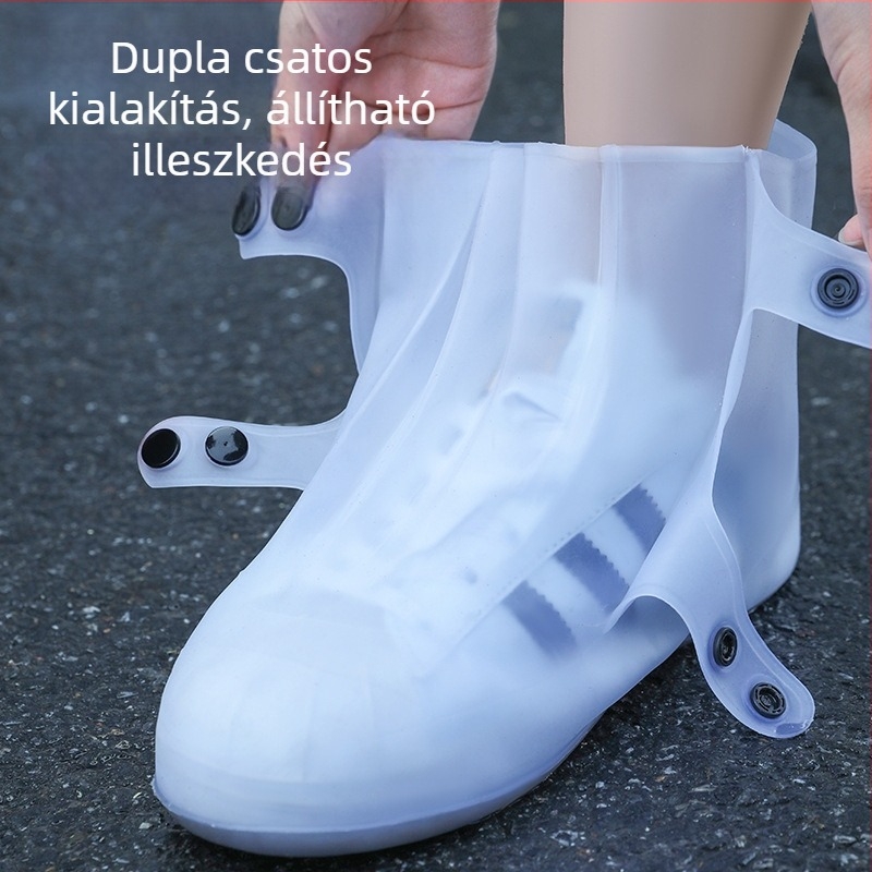 Felnőtt PVC-esőcsizma védőhéjak – vízállóak, vastagítottak, csúszásmentesek, kopásállóak, újrahasználható kültéri használatra.