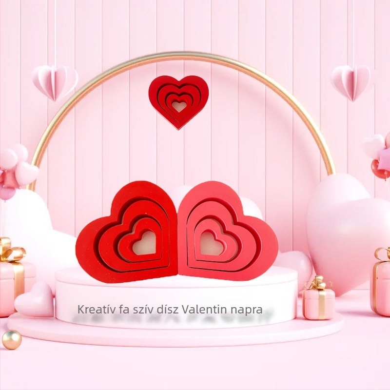 LOVE betűkből készült fa dísz Valentin-napra és esküvőre – szerelem dekoráció, DIY kreatív