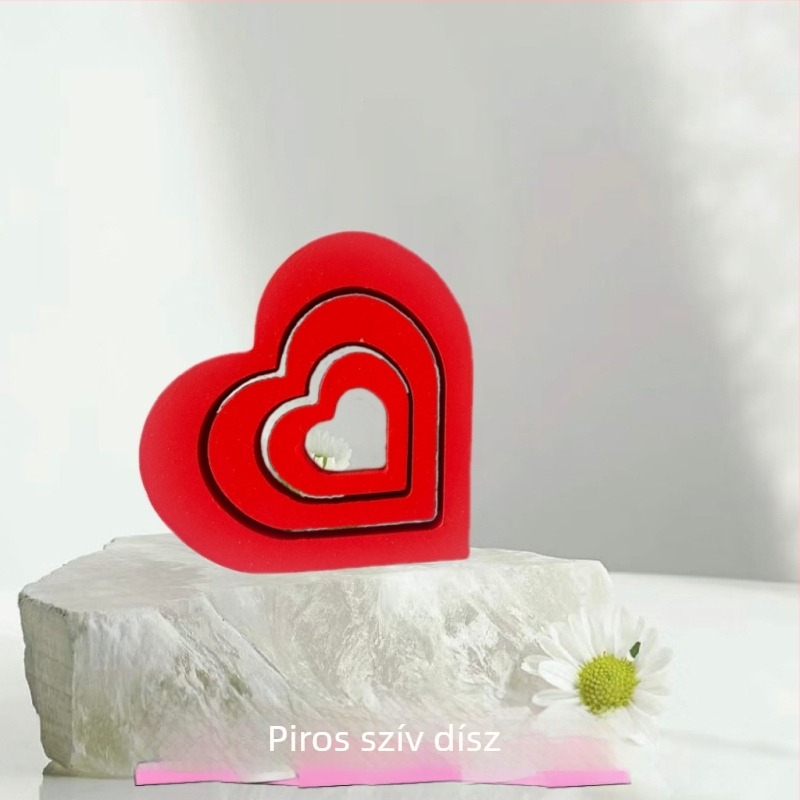 LOVE betűkből készült fa dísz Valentin-napra és esküvőre – szerelem dekoráció, DIY kreatív