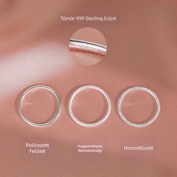 999 tiszta sterling ezüst — uniszex, egyszerű gyűrű, minimalistikus, magas minőségű dizájn mutatóujjhoz