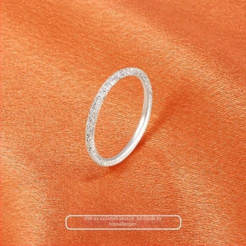 999 tiszta sterling ezüst — uniszex, egyszerű gyűrű, minimalistikus, magas minőségű dizájn mutatóujjhoz