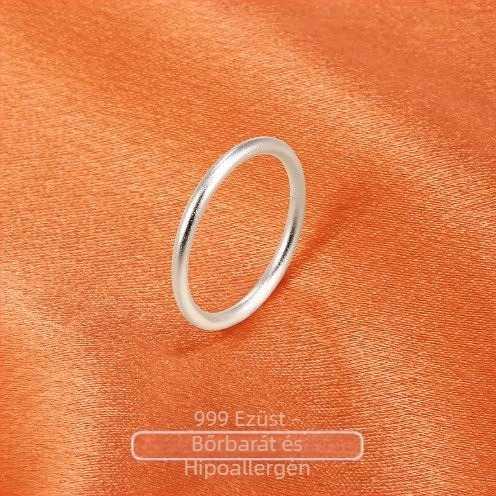 999 tiszta sterling ezüst — uniszex, egyszerű gyűrű, minimalistikus, magas minőségű dizájn mutatóujjhoz