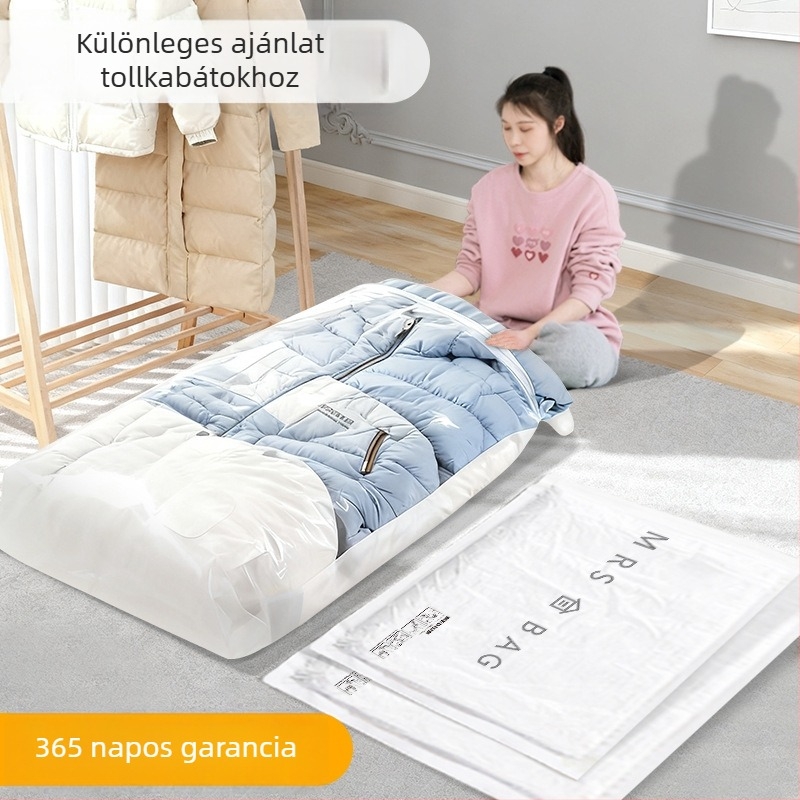 Szelepes vákuumos tároló zacskók paplanokhoz és ruhákhoz – tömörítő tárolózacskók