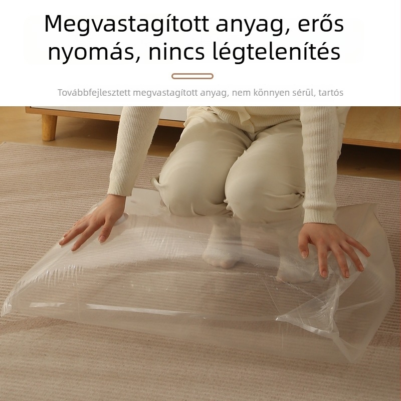 Utazási vákuumos tömörítő zacskó ruhákhoz, nedvességálló tárolózsák pehelykabát számára