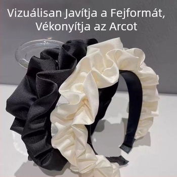 Új plisírozott hajpánt magas koronával, hajcsat az arcápoláshoz, édes dizájn