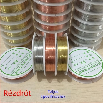 Rézdrót ékszerkészítéshez, DIY formázódrót arany és ezüst árnyalatokban, anyagok kézműves gyöngyözéshez.