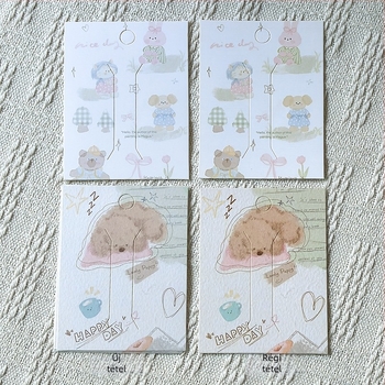 7x9 cm Állatos hajcsat kartonkártya – DIY kiegészítő
