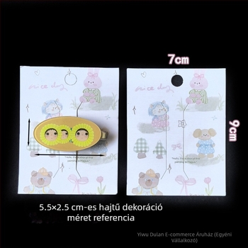 7x9 cm Állatos hajcsat kartonkártya – DIY kiegészítő