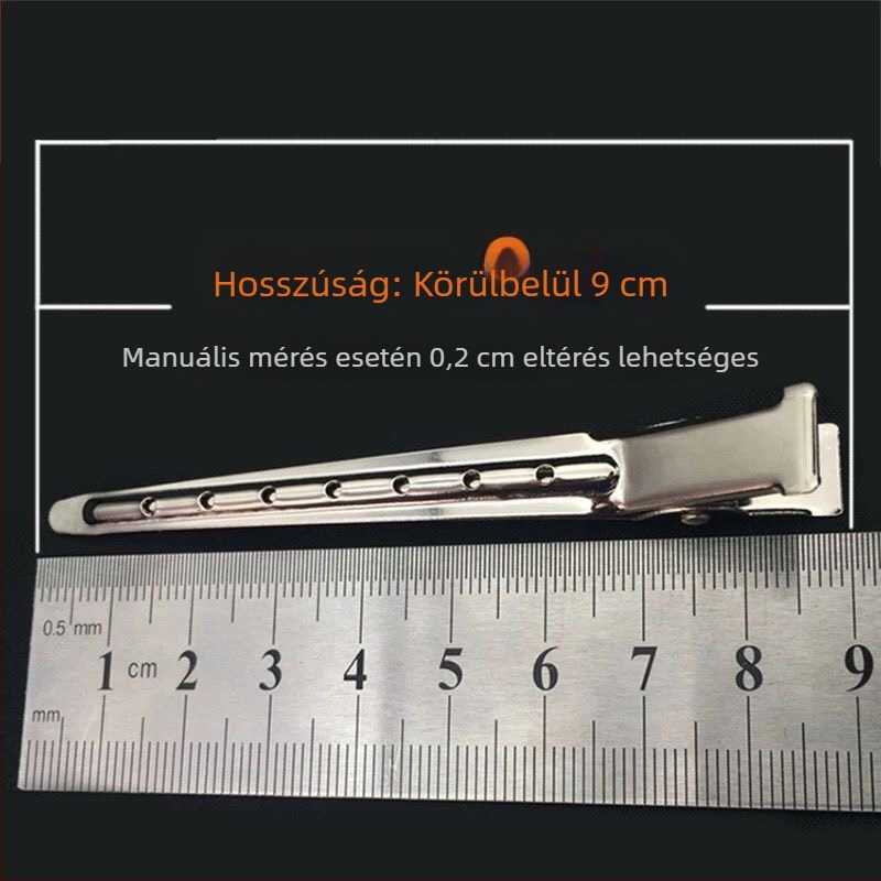 9 cm-es nyom nélküli kacsa-szájú hajcsat frufruhoz, pozicionáló klipsz, nőknek szóló styling kiegészítő