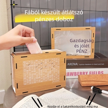 Kreatív, átlátszó persely érme és bankjegyek tárolására – DIY kiállítási és gyűjteményes doboz