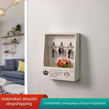 Kulcsok tároló doboza, falra akasztható - fa, modern, minimalist dekor az előszobába és a nappaliba