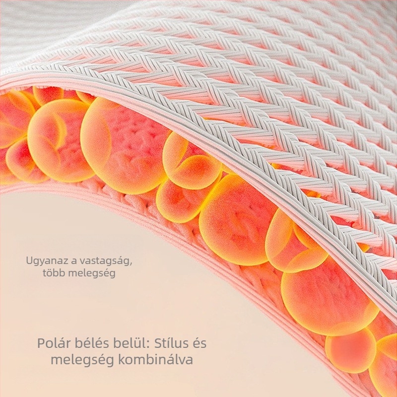 Női őszi-téli jóga szett fleece-béléssel és álló gallérral, felső és magas derekú leggings