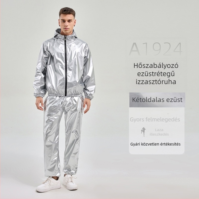 Férfi edző- és futóruha izzadság-elvezető technológiával, őszi–téli szezonhoz